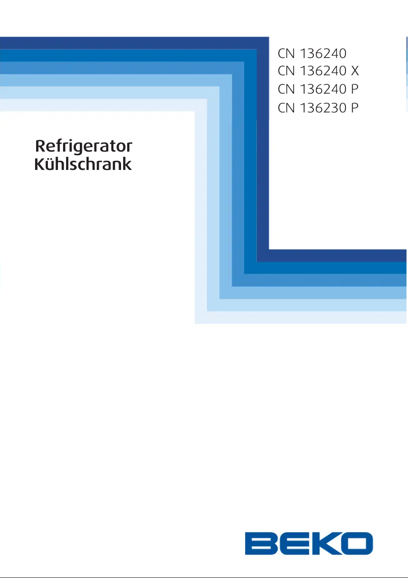 Page n°1 - Manuel utilisateur Beko CN 136240 X