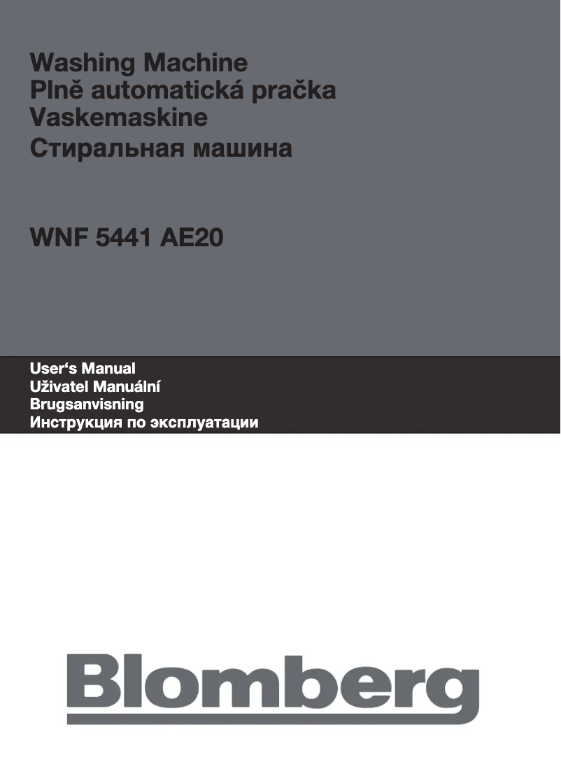 Image de la première page du manuel de l'appareil WNF 5441 AE20