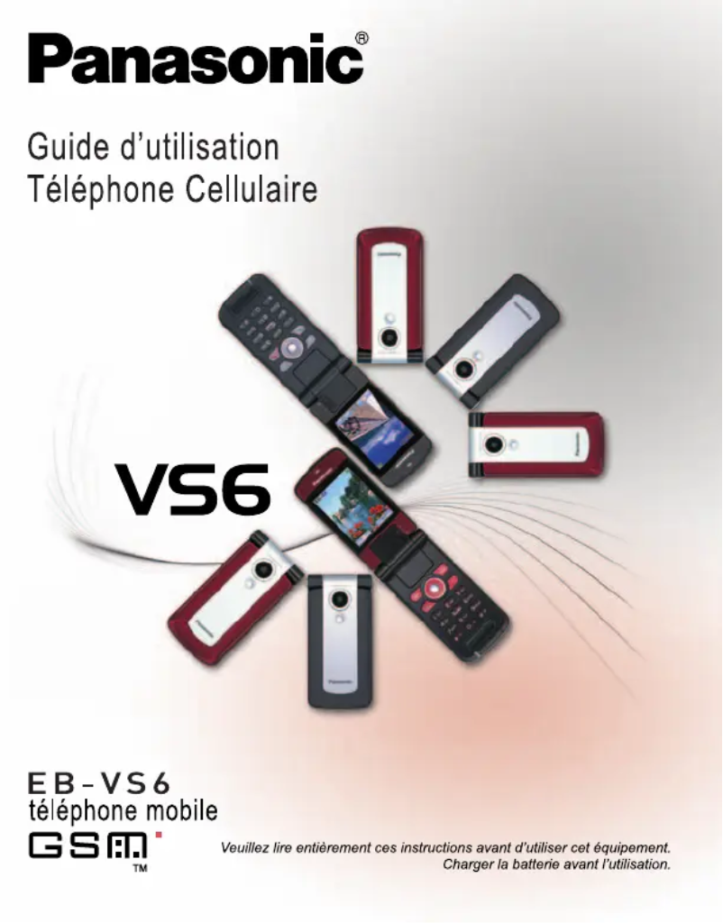 Imagen de la primera página del manual del dispositivo EB-VS6