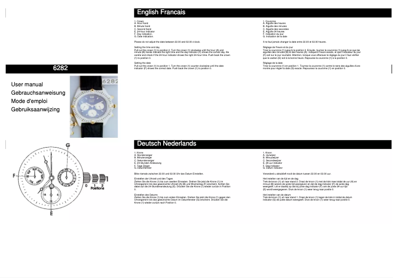 Page n°1 - Manuel utilisateur Davis 6282