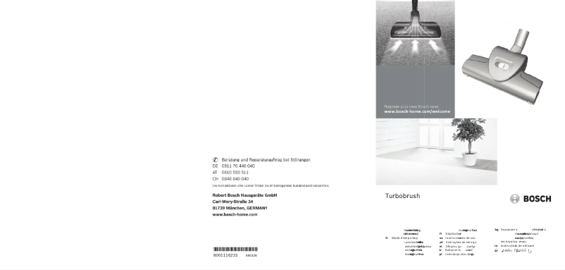 Page n°1 - Manuel utilisateur Bosch BGS1UPOWER