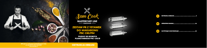 Page n°1 - Manuel utilisateur Sam Cook PSC-150/PM