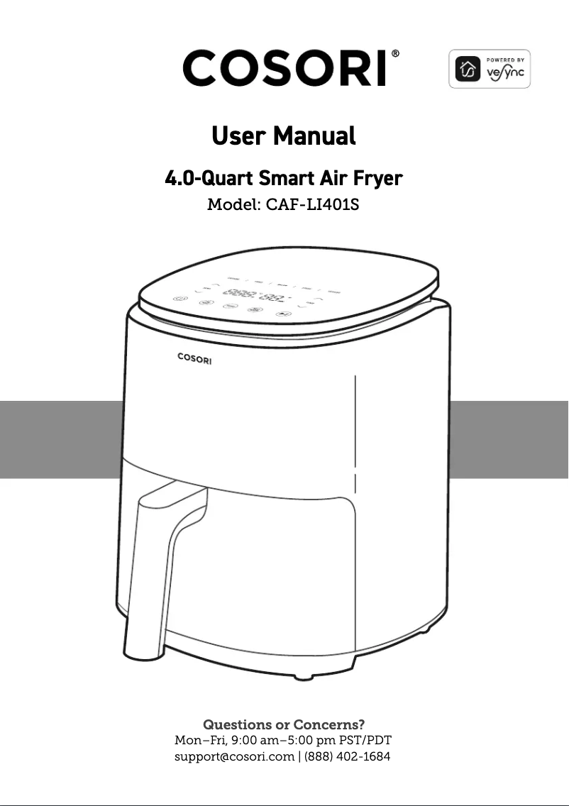 Image de la première page du manuel de l'appareil CAF-LI401S