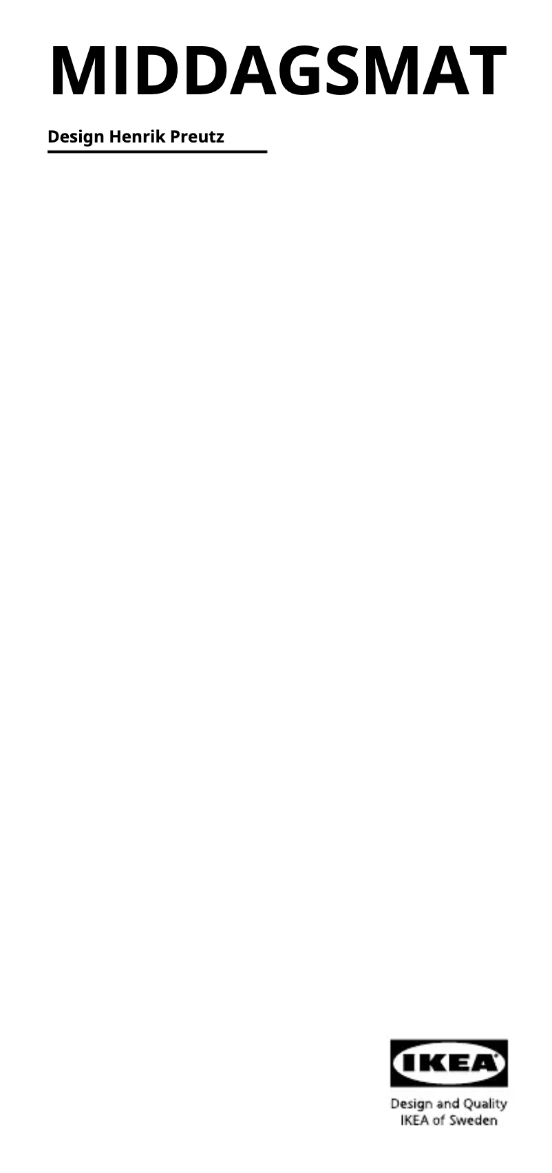 Image de la première page du manuel de l'appareil MIDDAGSMAT 104.637.16