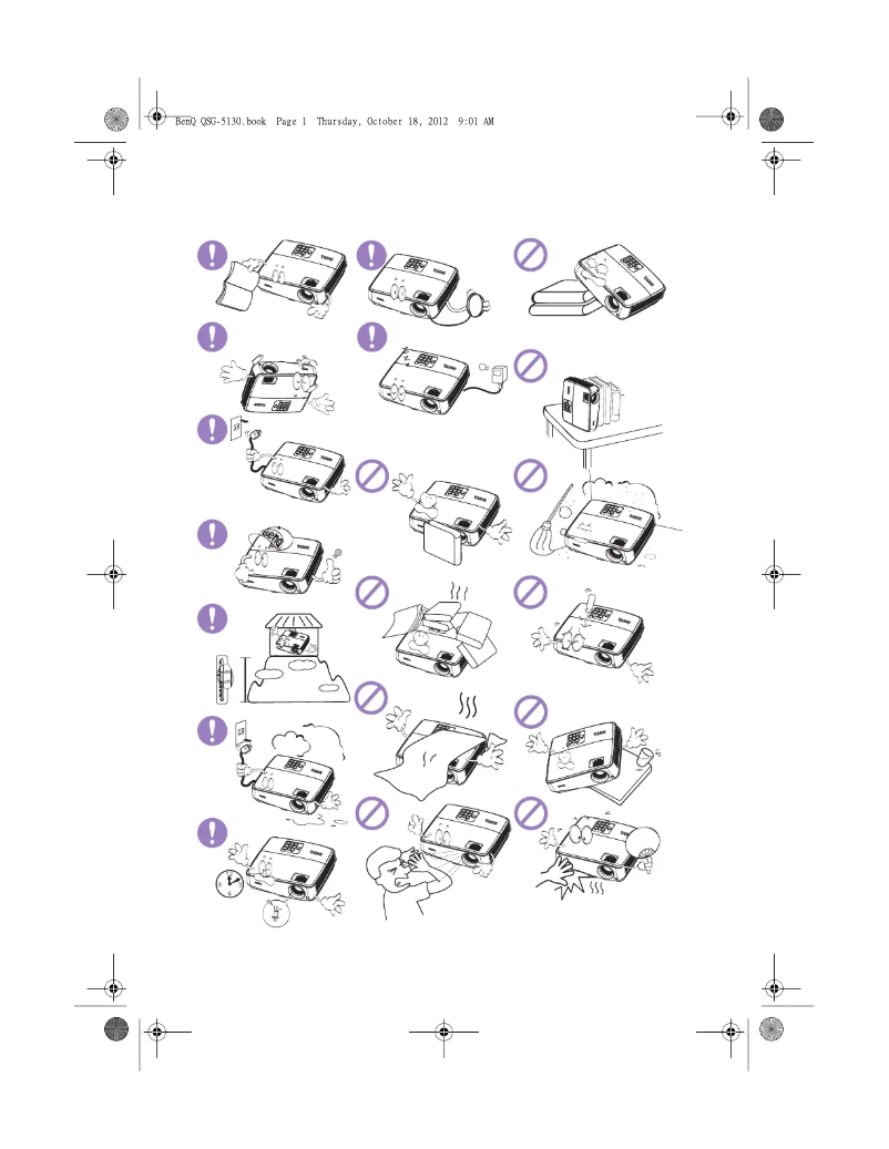 Page 1 de la notice Guide de démarrage rapide BenQ TW519