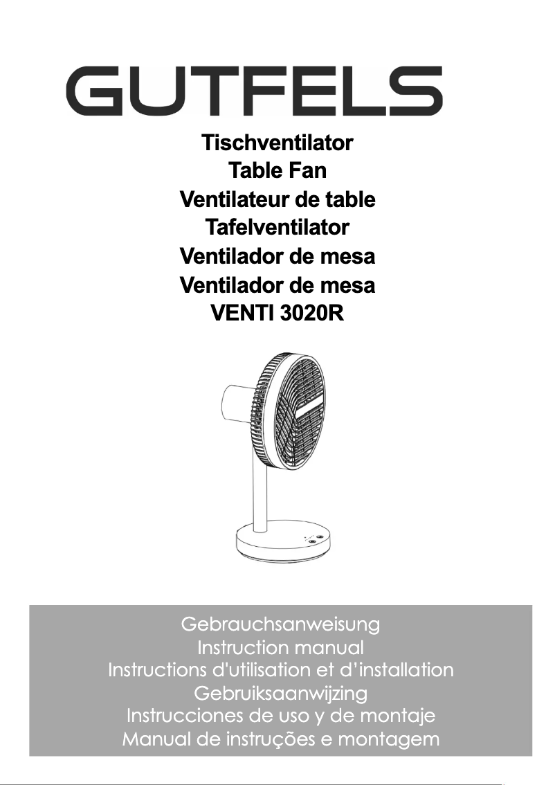 Página 1 del manual Manual de usuario GUTFELS VENTI 3020 R