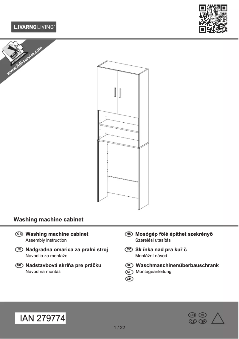 Page 1 de la notice Manuel utilisateur Livarno Lux IAN 279774