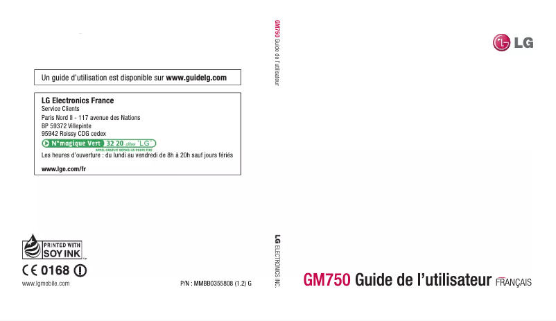 Image de la première page du manuel de l'appareil GM750