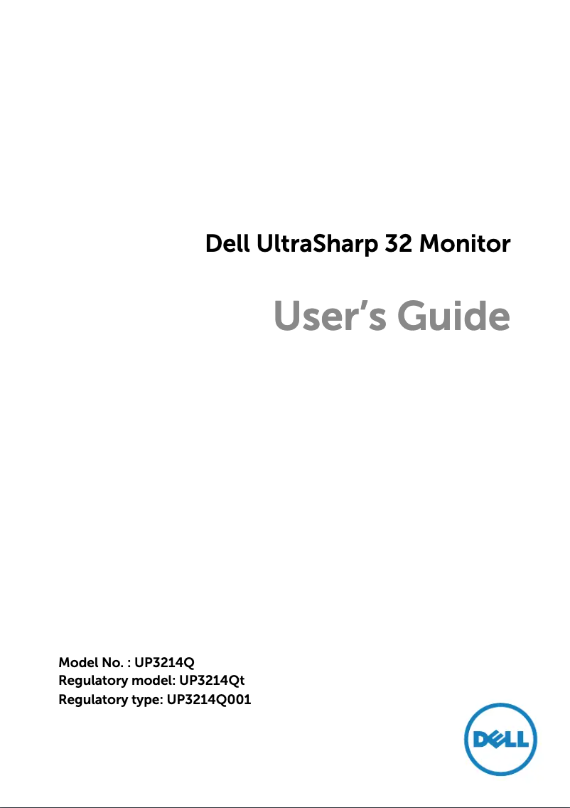 Page 1 de la notice Manuel utilisateur Dell UltraSharp UP3214Q