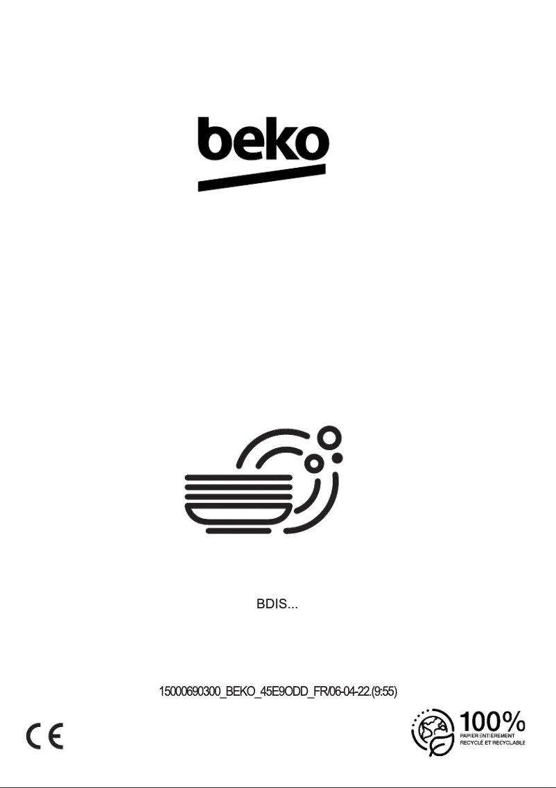 Page 1 de la notice Manuel utilisateur Beko BDIS38040A