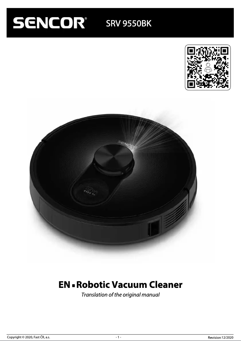 Page n°1 - Manuel utilisateur Sencor SRV 9550BK