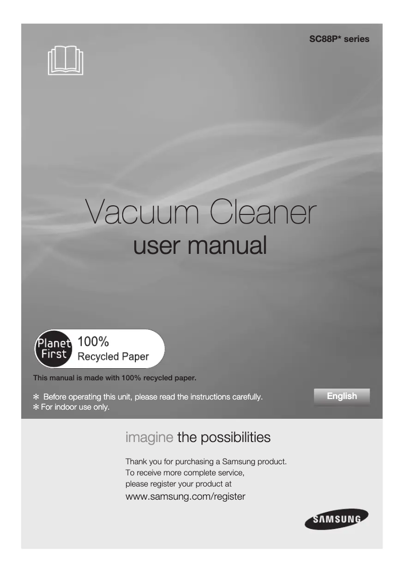 Image de la première page du manuel de l'appareil Super TwinChamber VCC88P0H1B