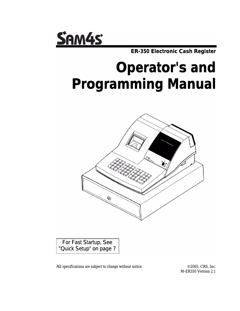 Image de la première page du manuel de l'appareil ER-350