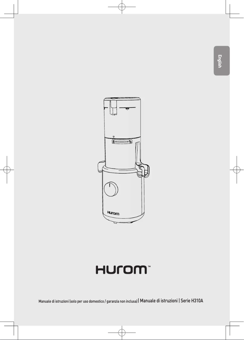 Page 1 de la notice Manuel utilisateur Hurom H310 Easy Clean