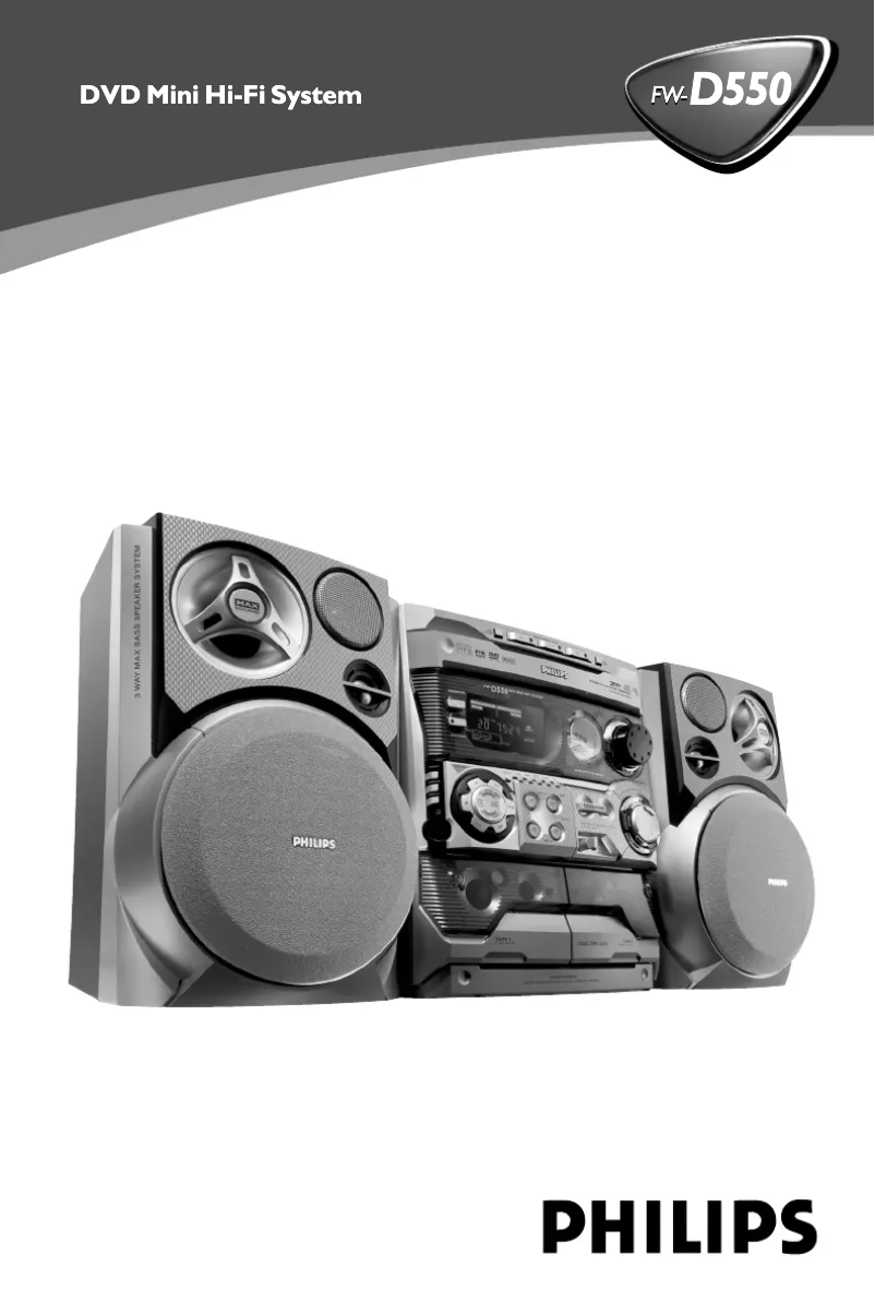 Page n°1 - Manuel utilisateur Philips FW-D550