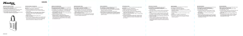 Page 1 de la notice Manuel utilisateur Master Lock 653EURD