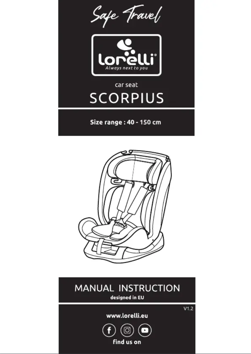 Page 1 de la notice Manuel utilisateur Lorelli Scorpius