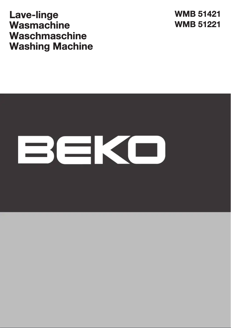 Page 1 de la notice Manuel utilisateur Beko WMB 51221