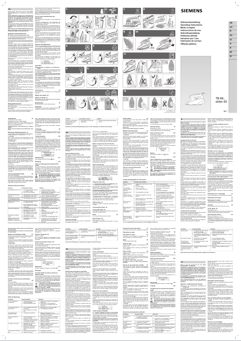 Page n°1 - Manuel utilisateur Siemens TB66320