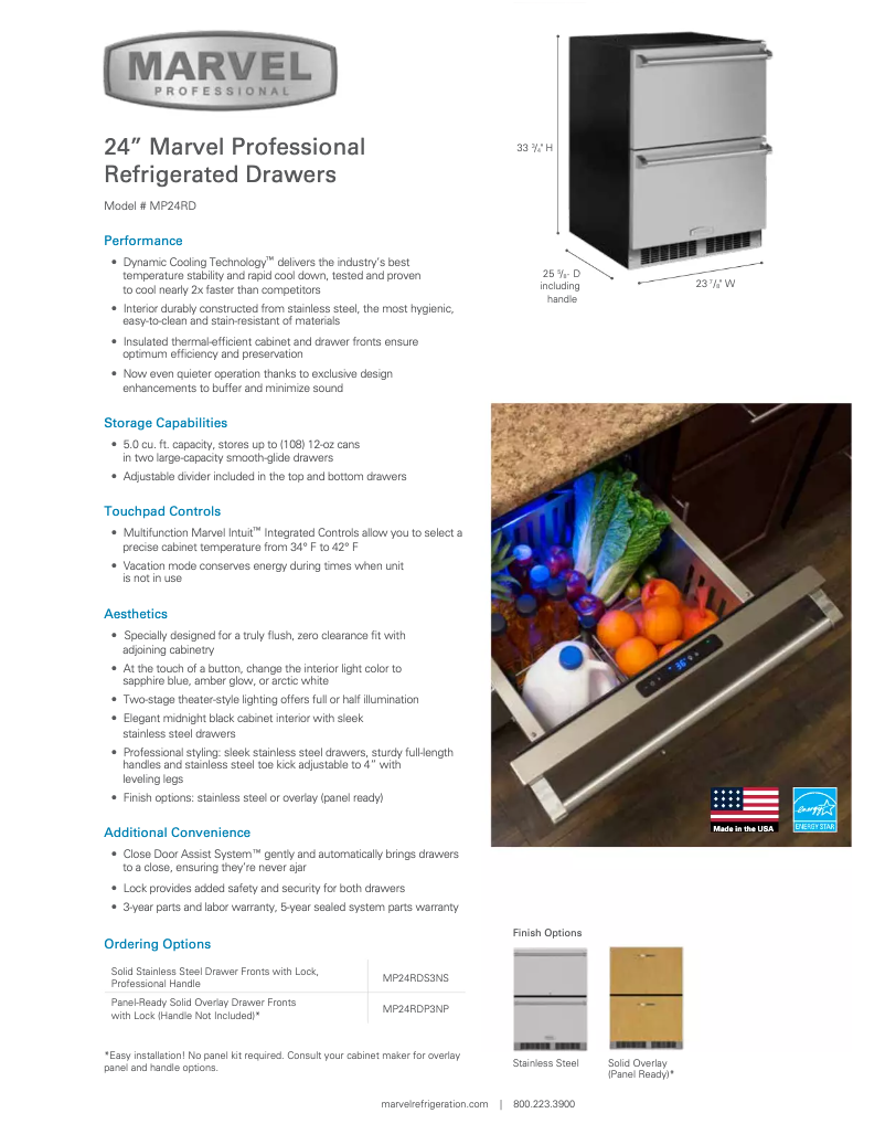 Page 1 de la notice Manuel utilisateur Marvel MP24RD3N