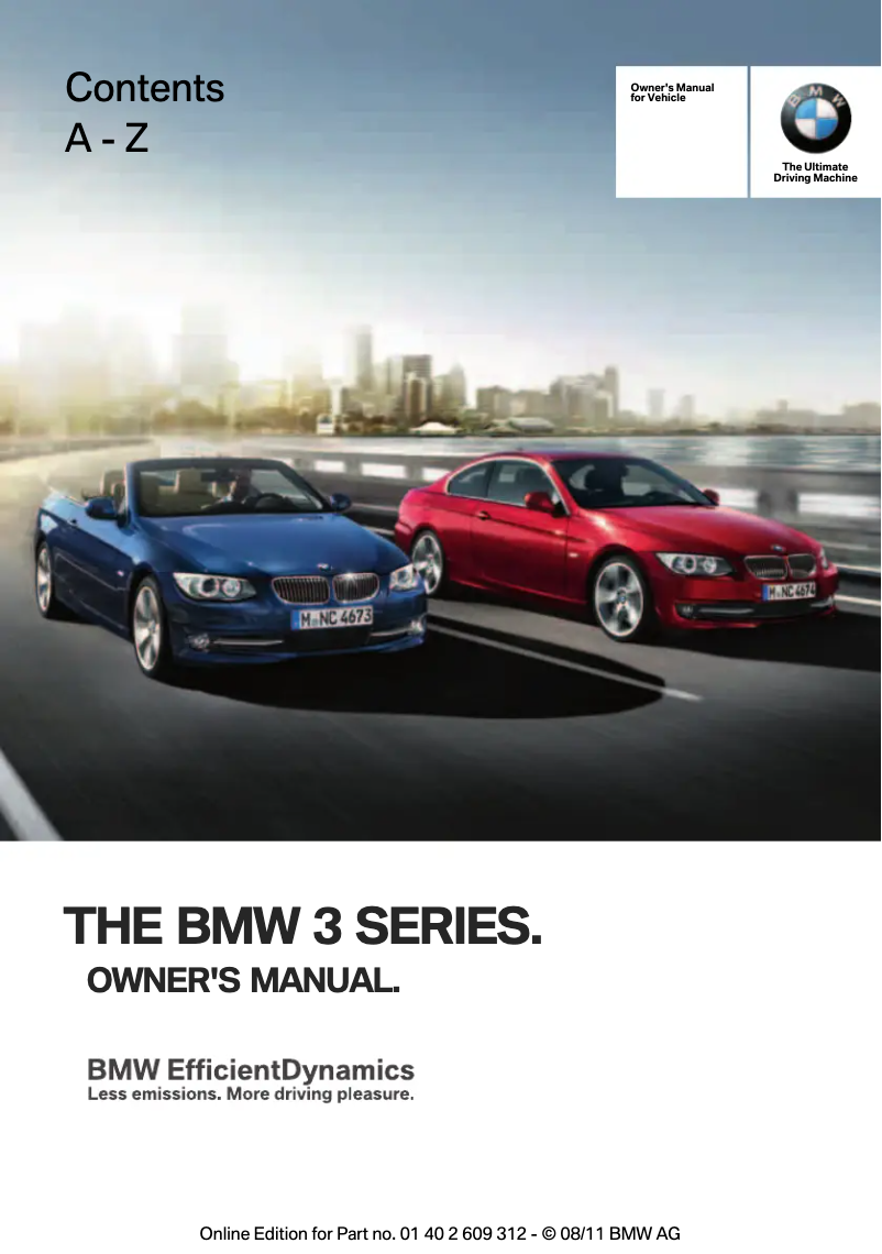 Image de la première page du manuel de l'appareil M3 Convertible (2012)