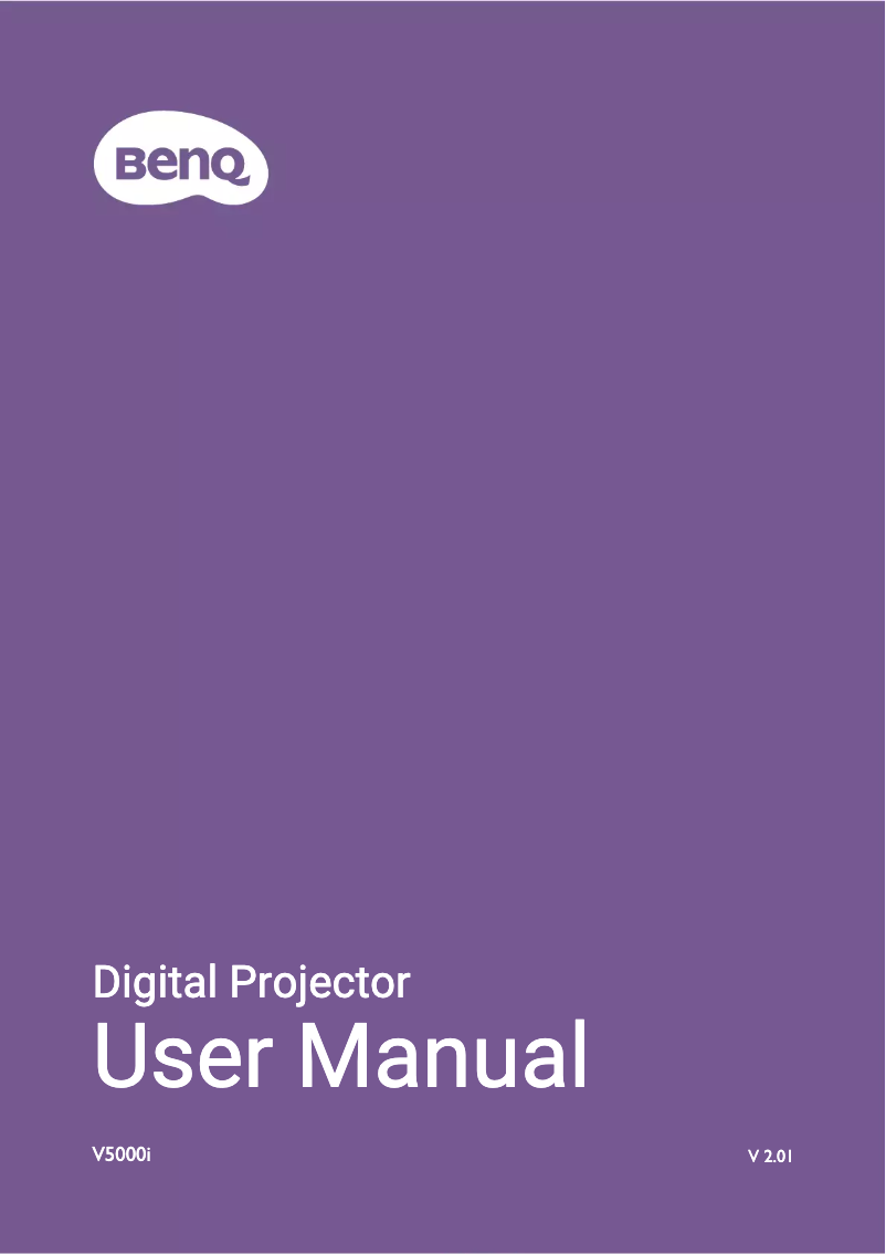 Page n°1 - Manuel utilisateur BenQ V5000i