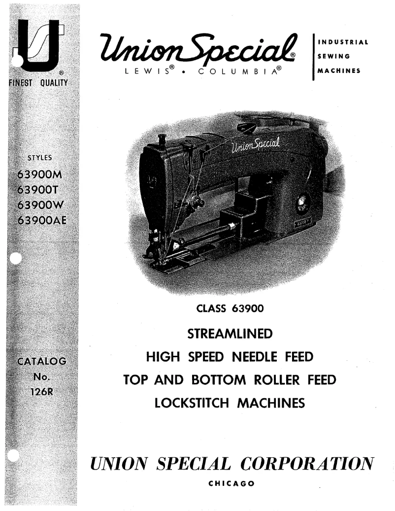 Page 1 de la notice Manuel utilisateur Union Special 63900W