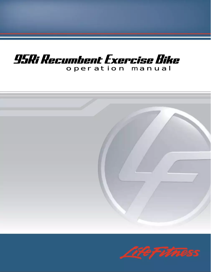 Página 1 del manual Manual de usuario Life Fitness 95Ri