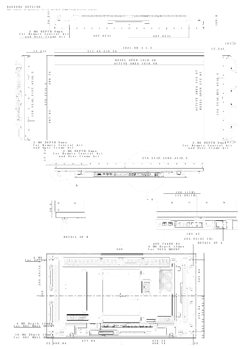 Imagen de la primera página del manual del dispositivo MultiSync X464UNS