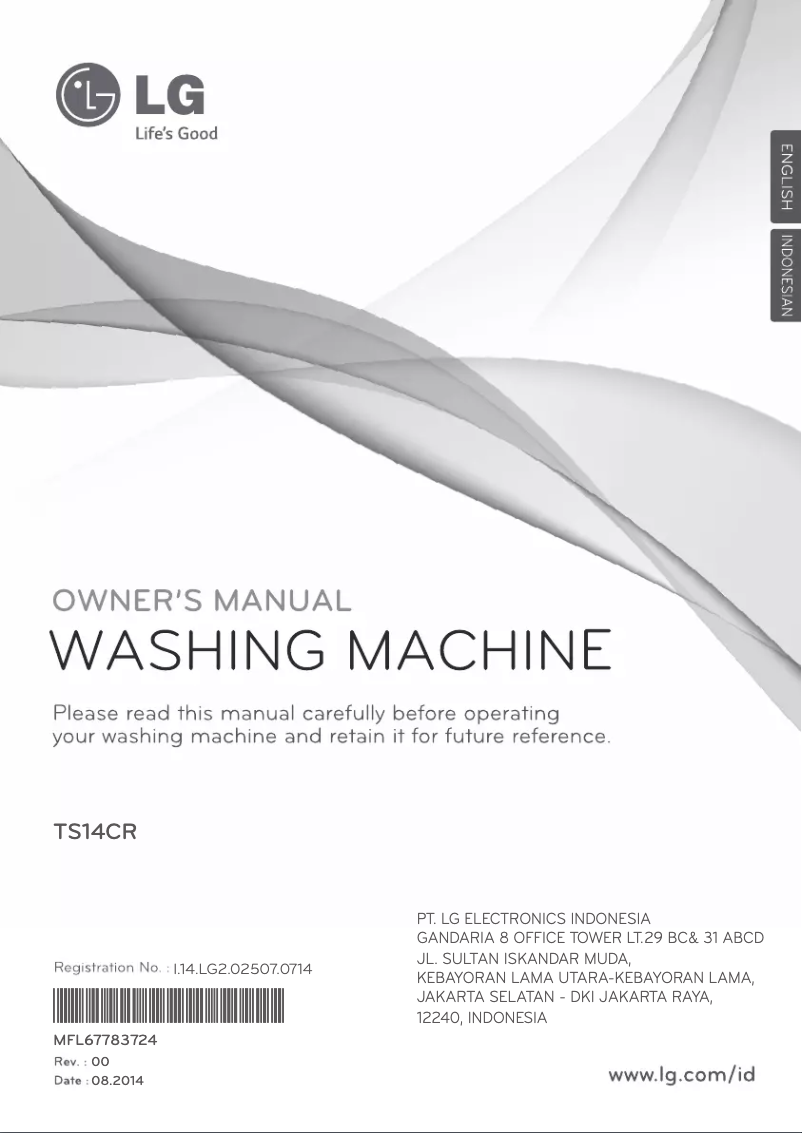 Page 1 de la notice Manuel utilisateur LG TS14CR