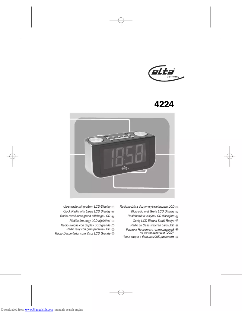 Page n°1 - Manuel utilisateur Elta 4224