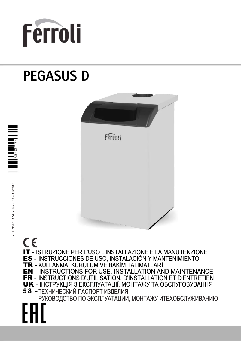 Image de la première page du manuel de l'appareil Pegasus D