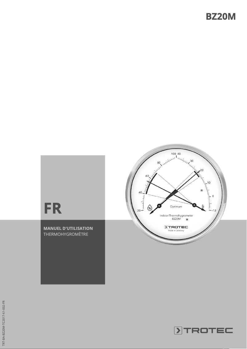 Página 1 del manual Manual de usuario Trotec BZ20M