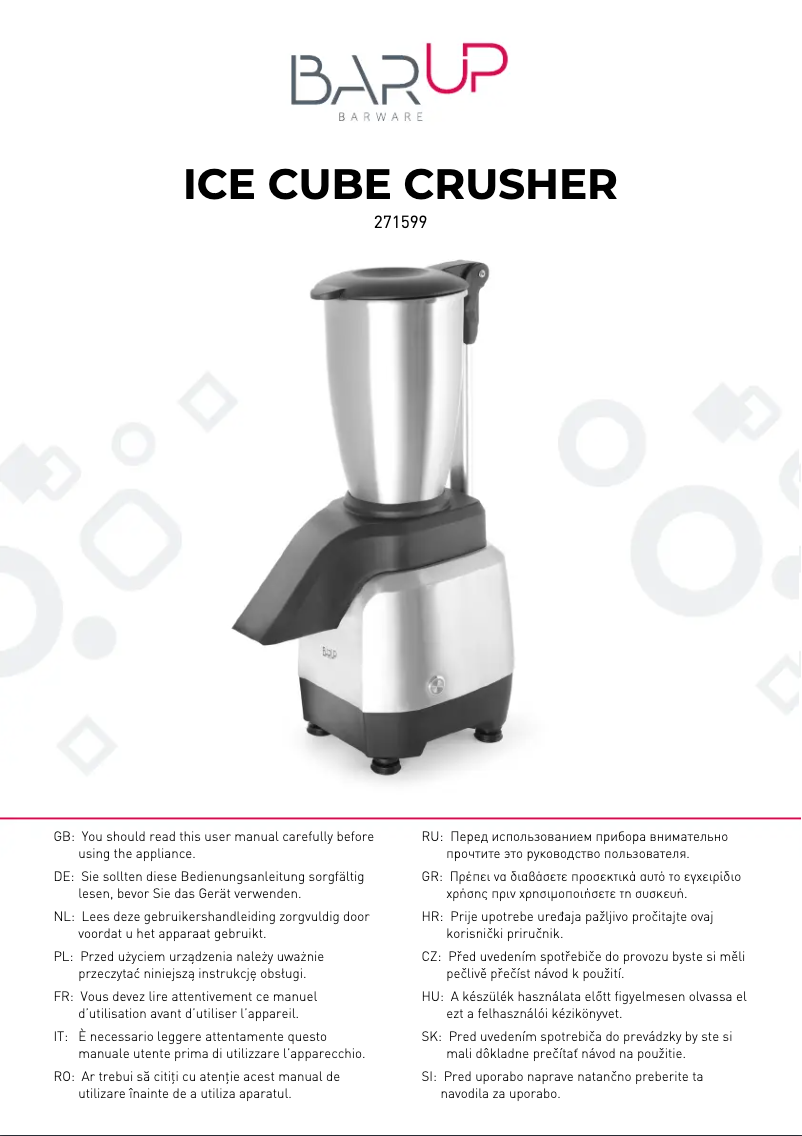 Page 1 of the manual User Manual Hendi 271599