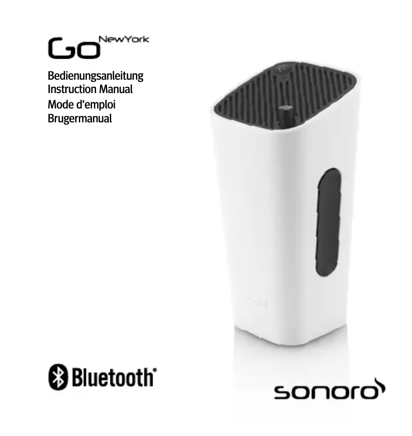 Page n°1 - Manuel utilisateur Sonoro Go New York