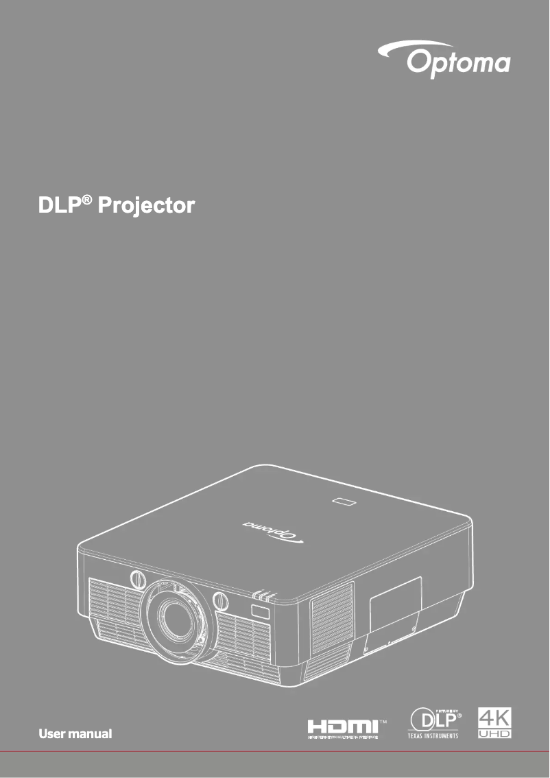 Page 1 de la notice Manuel utilisateur Optoma 4K500