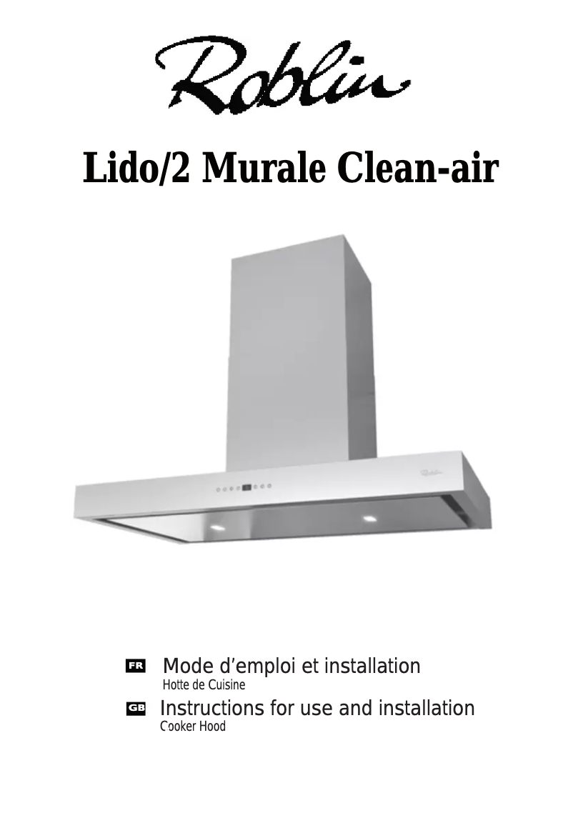 Page n°1 - Manuel utilisateur Roblin Lido 900 CLEAN-R