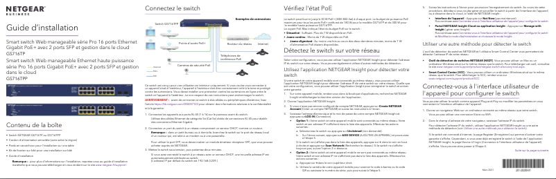 Page n°1 - Guide d'installation Netgear GS716TPP