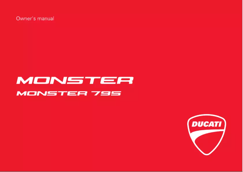 Page 1 de la notice Manuel utilisateur Ducati Monster 795 (2015)