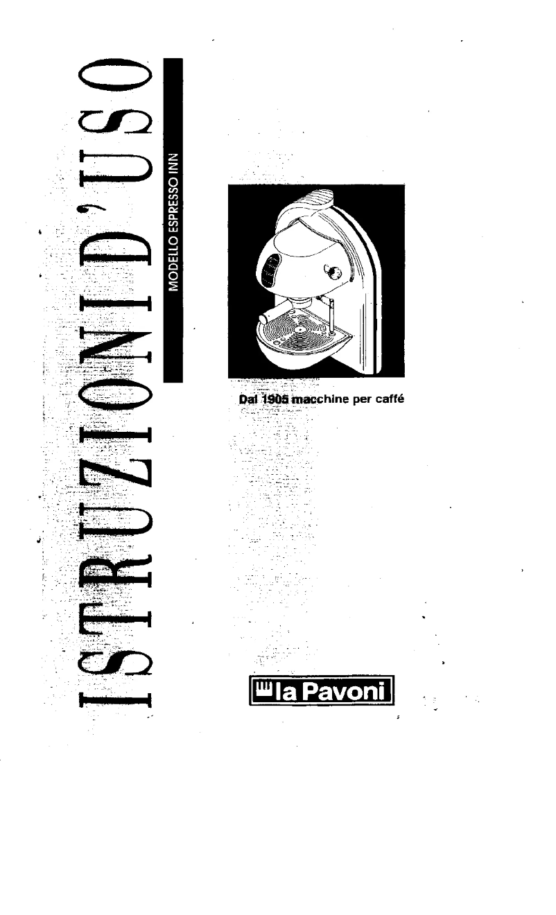 Page n°1 - Manuel utilisateur la Pavoni Espresso Inn