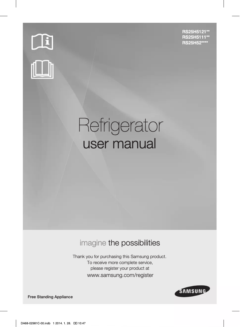 Image de la première page du manuel de l'appareil RS25H5223SL