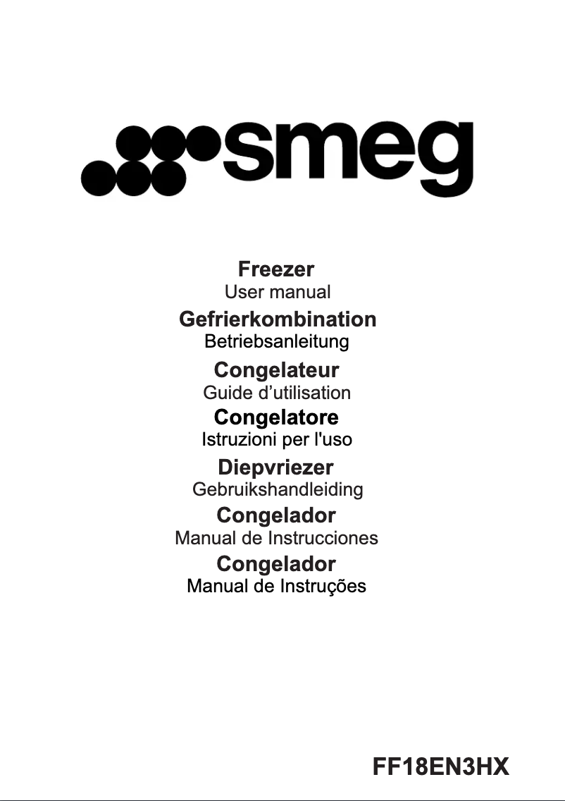 Page 1 de la notice Manuel utilisateur Smeg FF18EN3HX