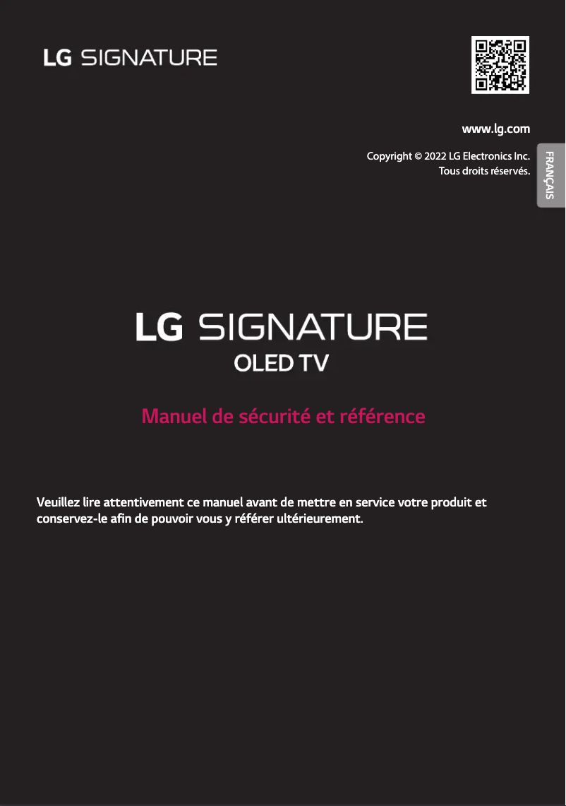 Page n°1 - Manuel utilisateur LG OLED88Z26LA