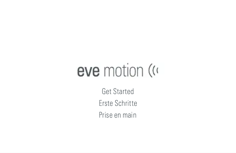 Page n°1 - Guide de démarrage rapide EVE Motion