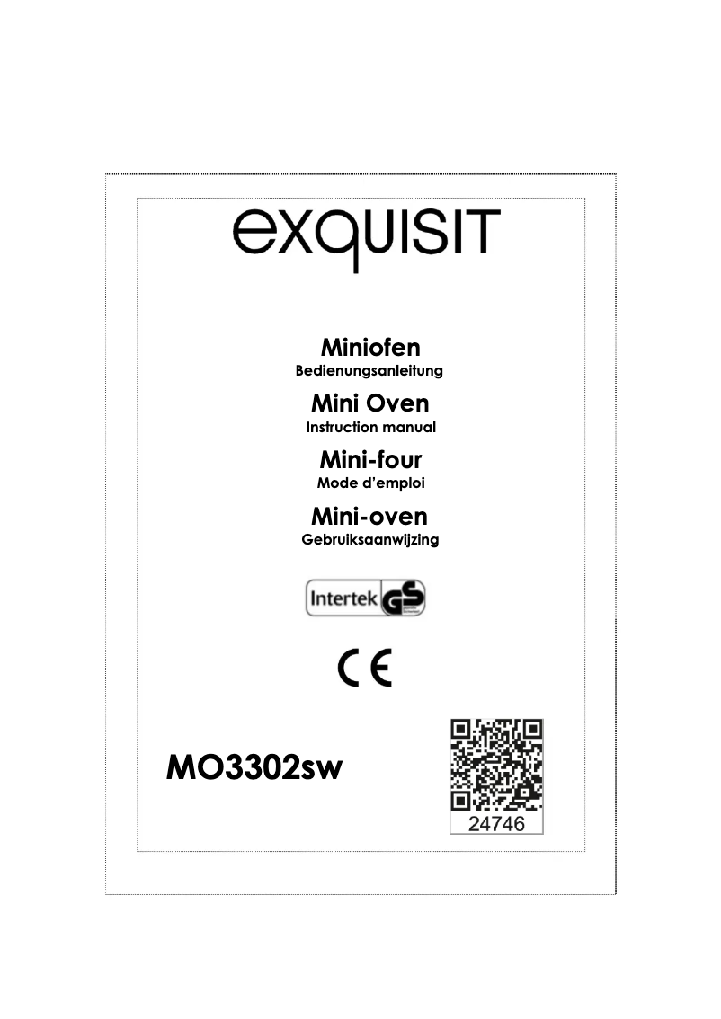 Image de la première page du manuel de l'appareil MO 3302