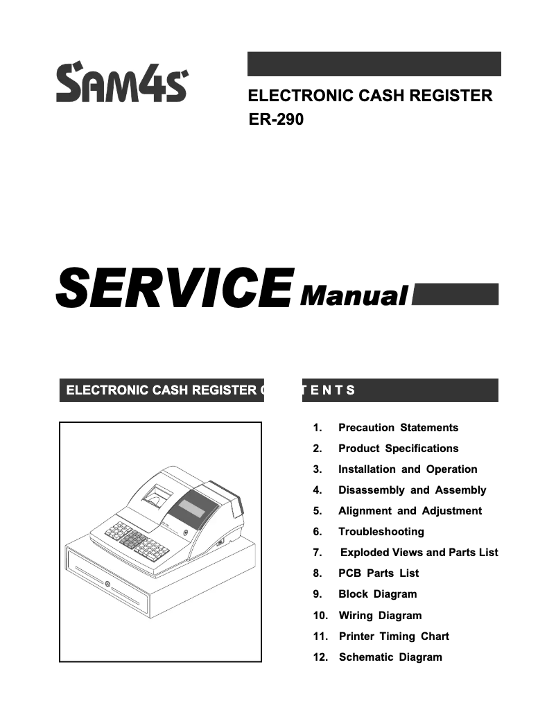Image de la première page du manuel de l'appareil ER-290