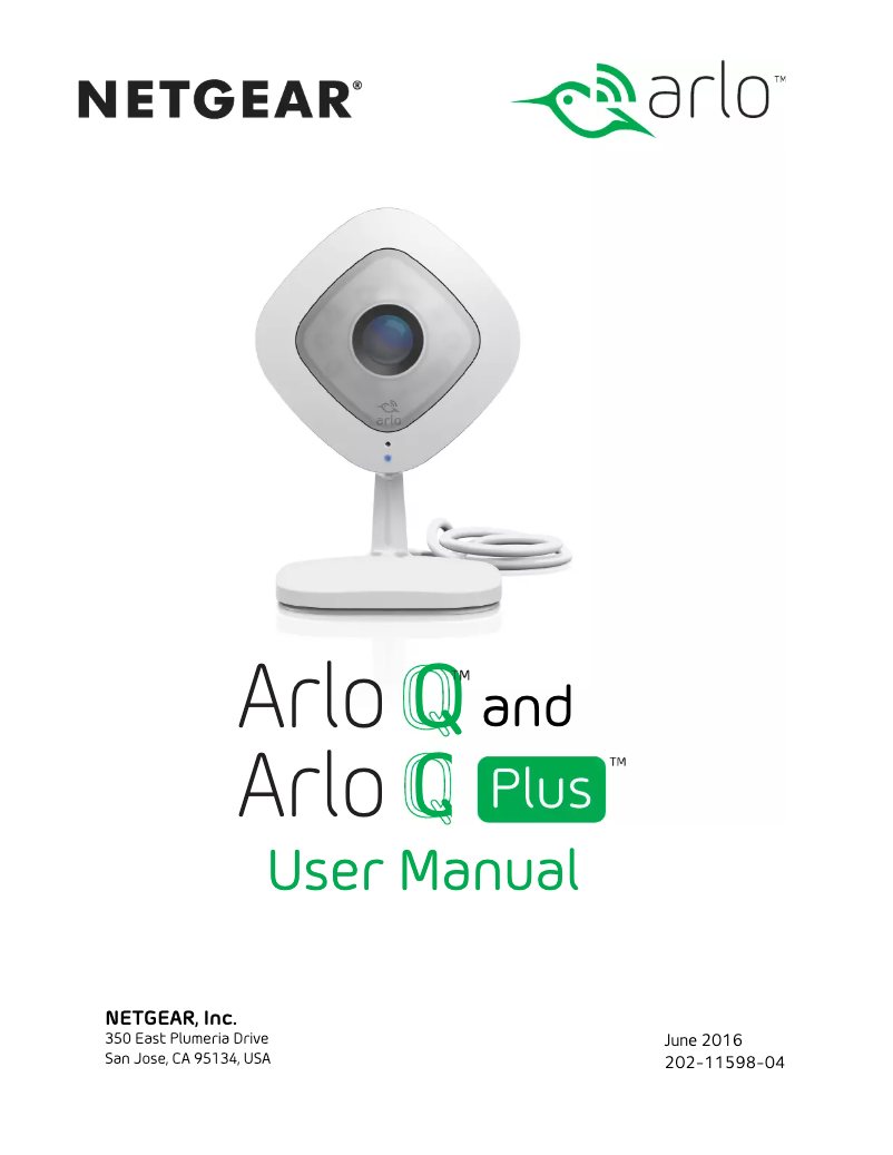Page 1 de la notice Manuel utilisateur Netgear Arlo Q