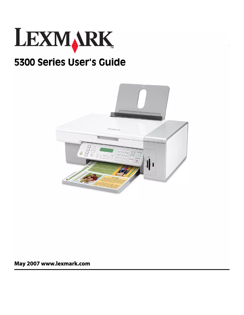 Página 1 del manual Manual de usuario Lexmark X5320
