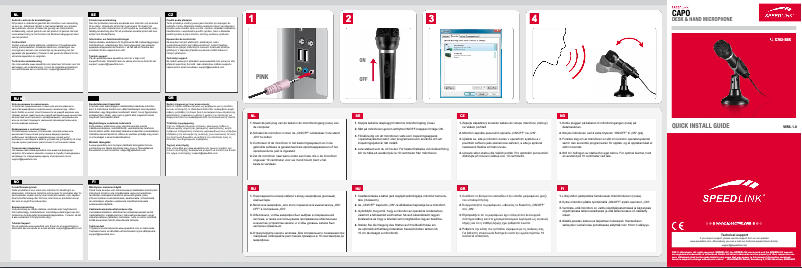 Page n°1 - Manuel utilisateur Speed-Link Capo