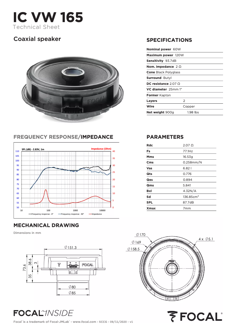 Image de la première page du manuel de l'appareil IC 165VW